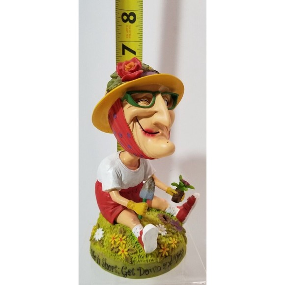 Encore~Granny Gardener Bobbleworks~"Life is Short Get Down & Dirty"~Great Gift! - Picture 7 of 7